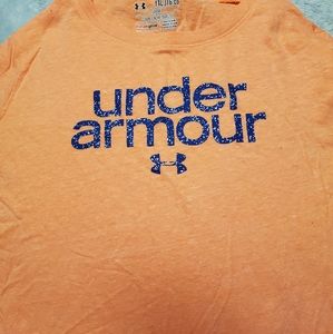 Girls orange short sleeve Under Armour T